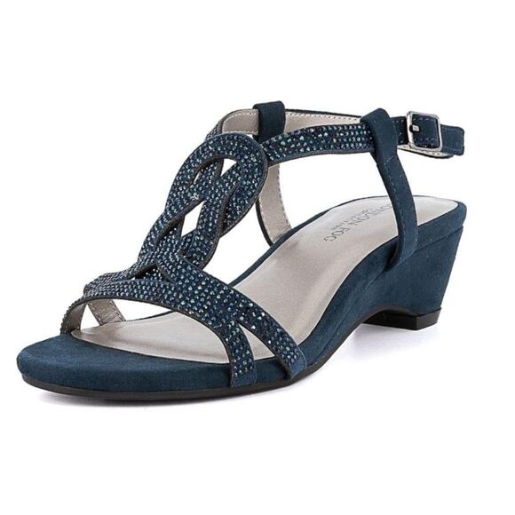 London Fog Women’s Dress Sandals Size 7  ( Display item ) Blue # bag 45-G - Picture 1 of 4